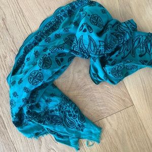 J. Crew turquoise scarf